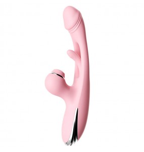 MizzZee - Red Heart Slap Vibrator (Chargeable - Pink)